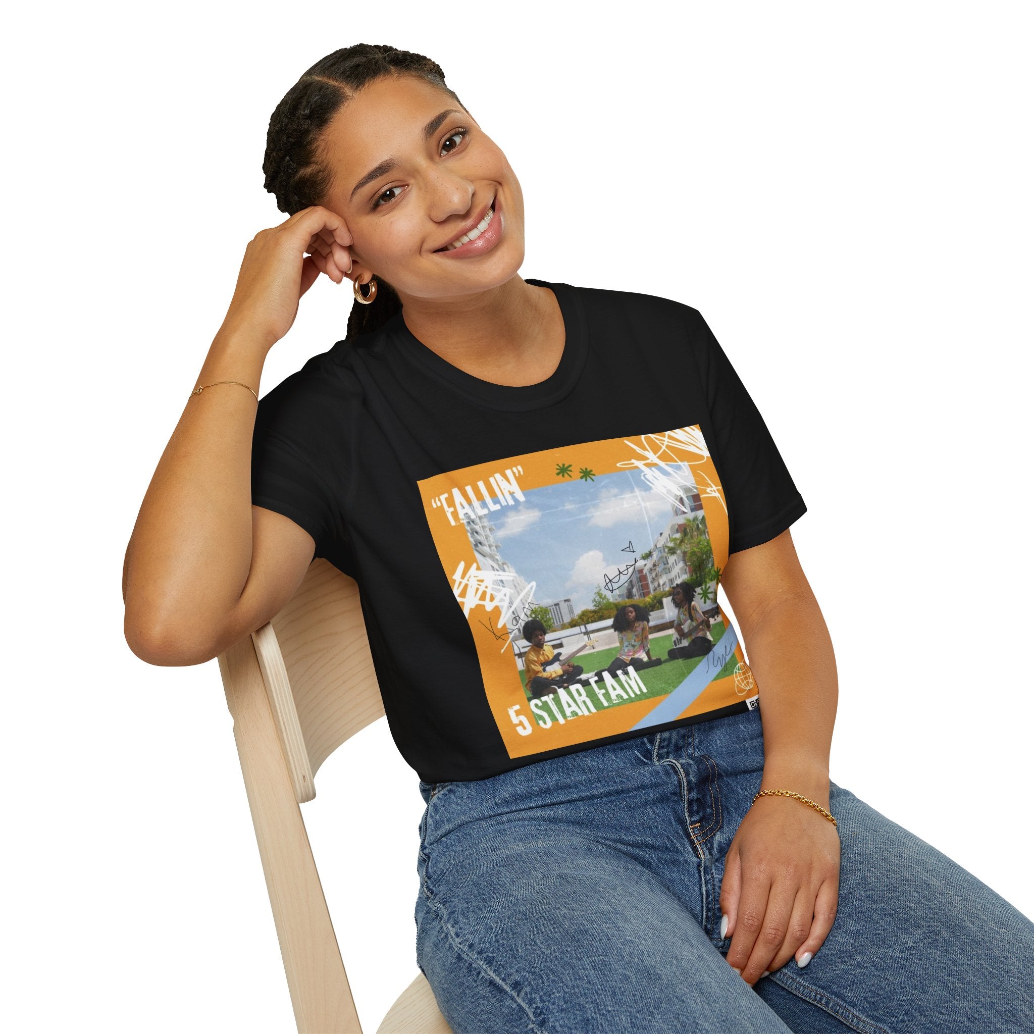 “Fallin” Autographed Anniversary Tee w/QRcode– 5Star Fam