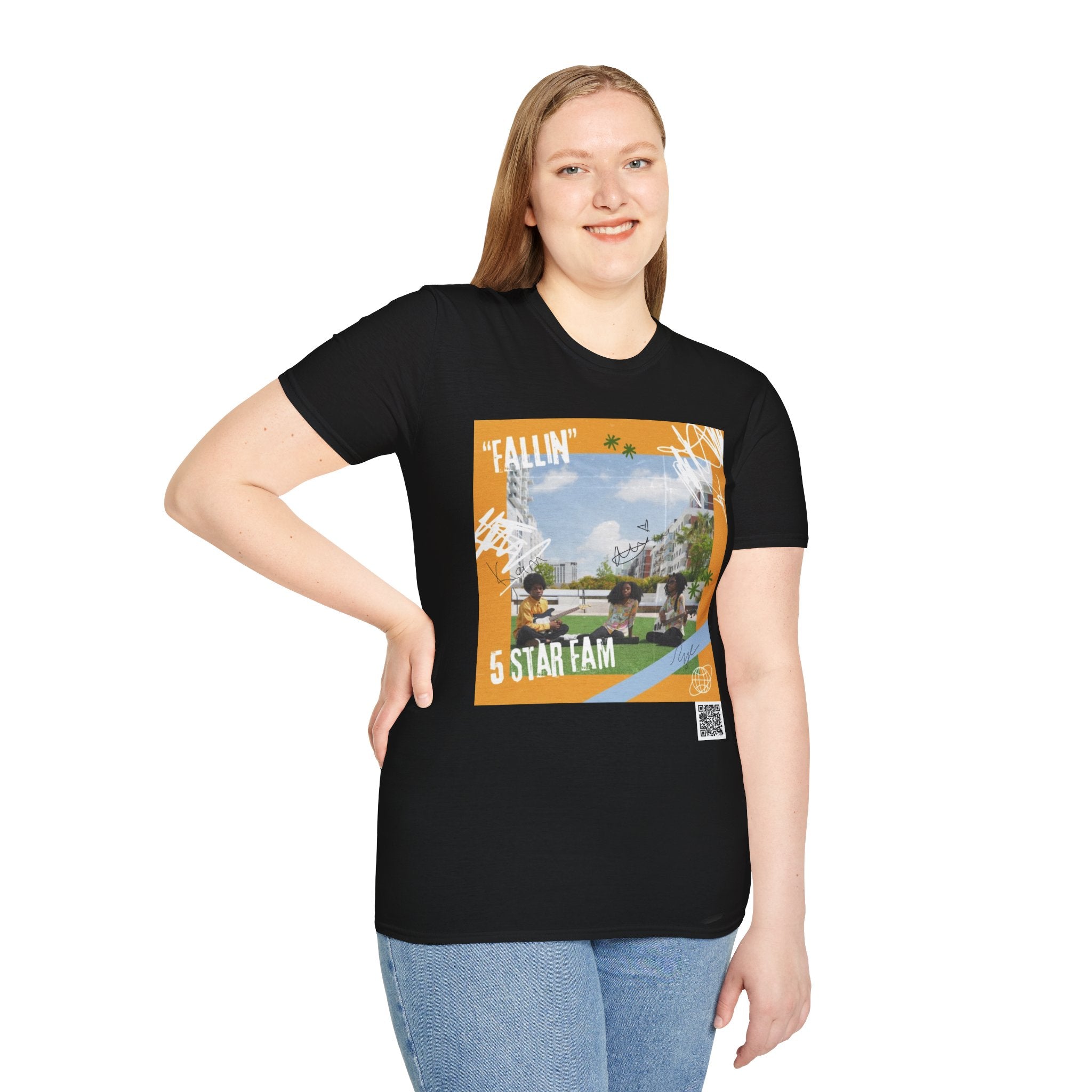 “Fallin” Autographed Anniversary Tee w/QRcode– 5Star Fam